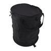 Collapsible Trash Can Reusable Oxford Cloth Portable Foldable Waste Bag with Handles for Camping Garden Black