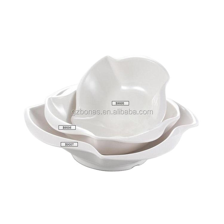 White Melamine Large Noodle Bowl, Melamine Mixing Bowls,melamine Salad Bowl With logo B9005