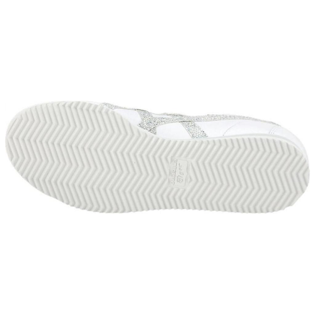 Onitsuka Tiger Corsair Round Toe Lace-Up Shock Absorbing Slip-Resistant Durable Low-Top Casual Shoes Women sneaker White Sparkle 1182A146-100
