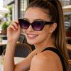 European and American Style Women's Cat Eye Frame Y2K Fashionable Sunglasses Trend Versatile Summer Sun Shading, Sun Protection,