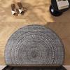 Vintage Half Circle Carpet Door Mat Entrance Home Foot Pad Mud Scraper Durable Easy Clean Entrance Rug Indoor Outdoor Use