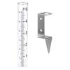 Easy To Read Glass Rain Gauge Durable Stainless Steel Garden Moisture Meter  Garden Monitoring