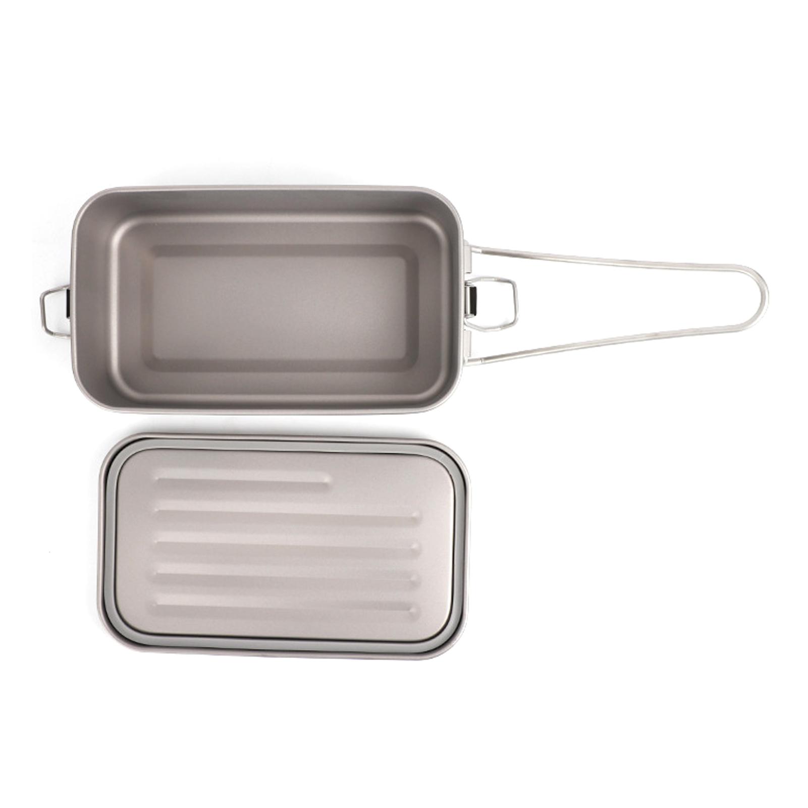 

Ланч-бокс для мужчин и женщин Pure Ti Складной Портативный TiBento Box Для кемпинга на открытом воздухе и путешествий Ланч-бокс 900 мл