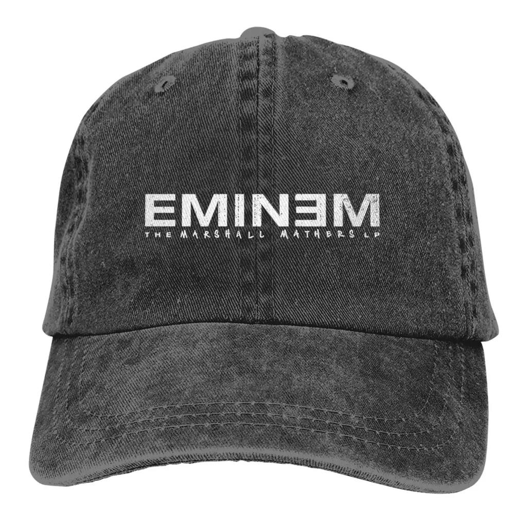 Berretti da Baseball Vintage Rapper Rap God Eminem Uomo Donna Usurati Lavati Copricapo Allenamenti all'Aperto Berretti con Vestibilità Regolabile Cappello