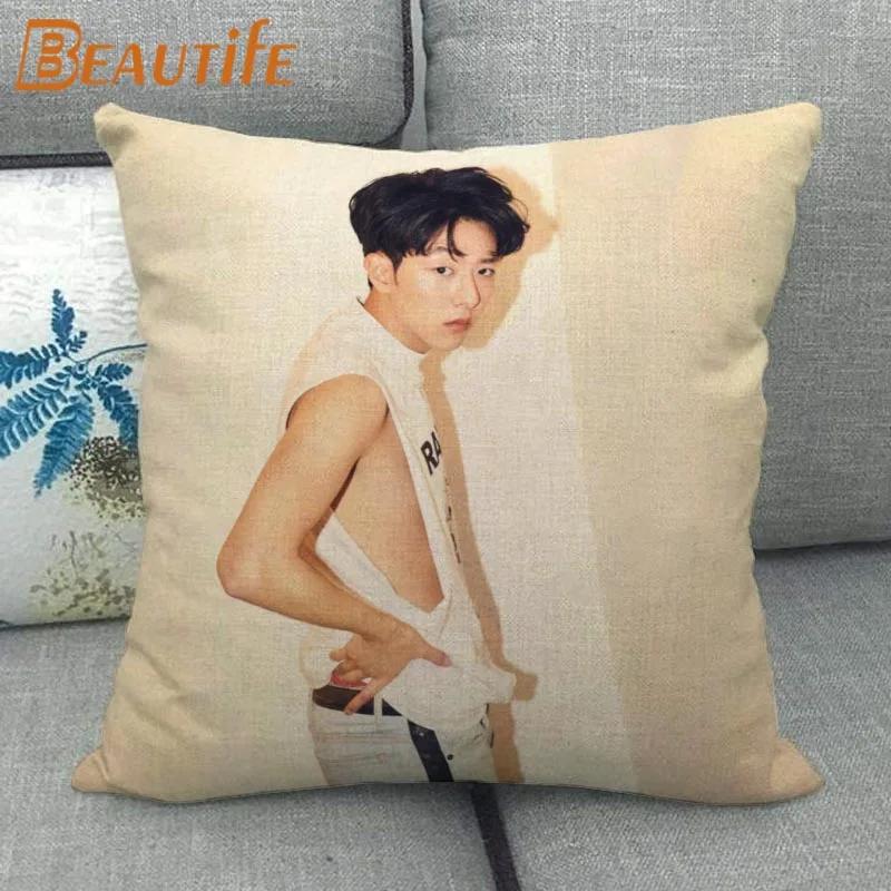 45X45cm CNBLUE KPOP Pillow Cover Square Zipper Cotton Linen Fabric Pillow Cases Bedroom Home Decorative Boys Girls Gift