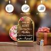 1PC Acrylic Luminous Ornament Photography Accessories, USB Base, Auntie Heart Gift, Mother's Day Figurines