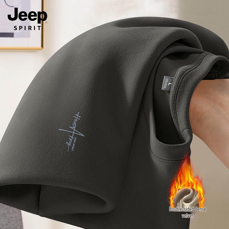 JEEP SPIRIT Men s 2025 Autumn/Winter Thermal Long Sleeve T-Shirt XL