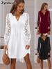 New Women's Fashion Lace Long Sleeve Dress