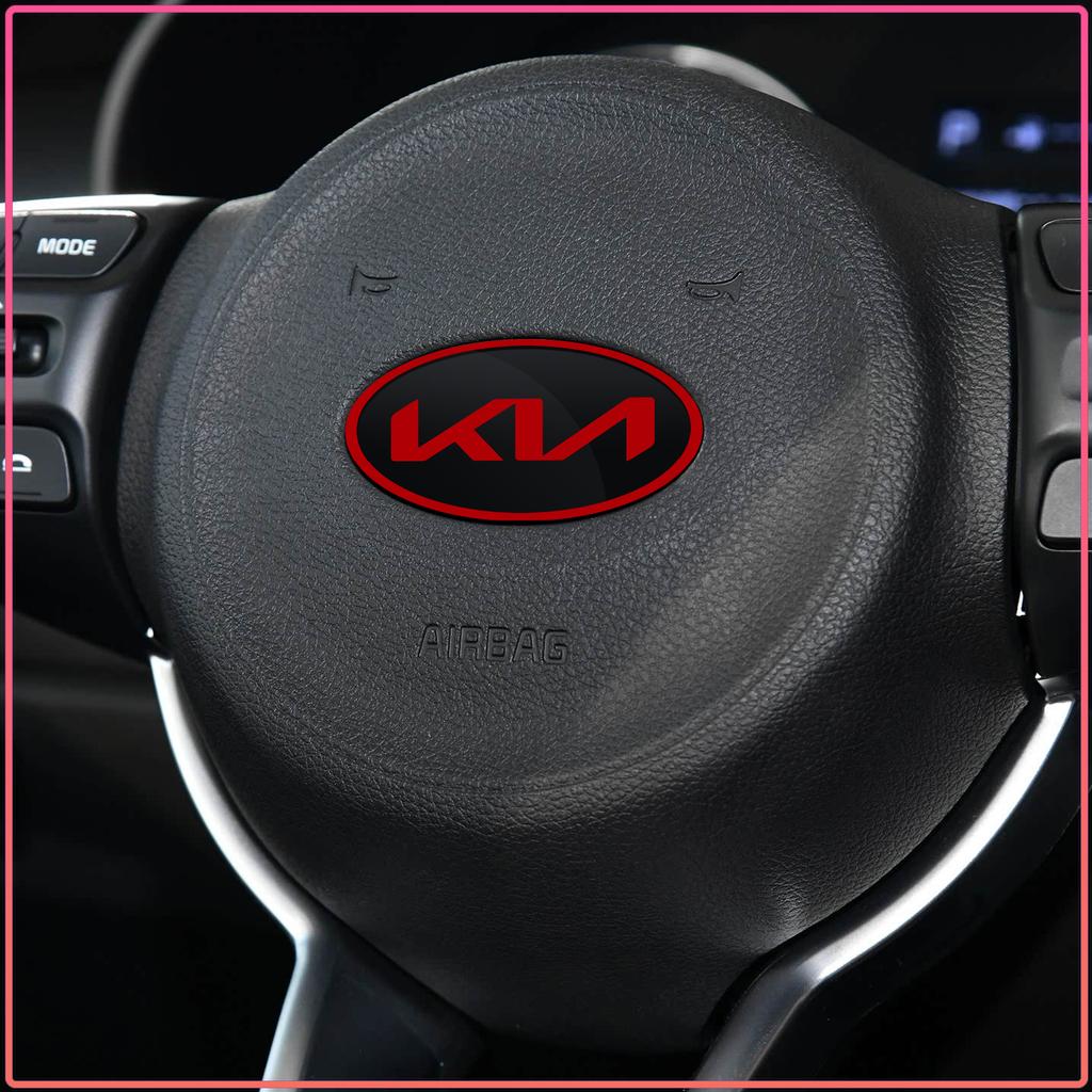 1 Pezzo Adesivo Decorazione Volante Auto Distintivo Emblema Centrale Volante ABS Per Kia Rio Ceed Sportage Cerato Soul Sorento K2 K5 k6 K7 K8 Flip