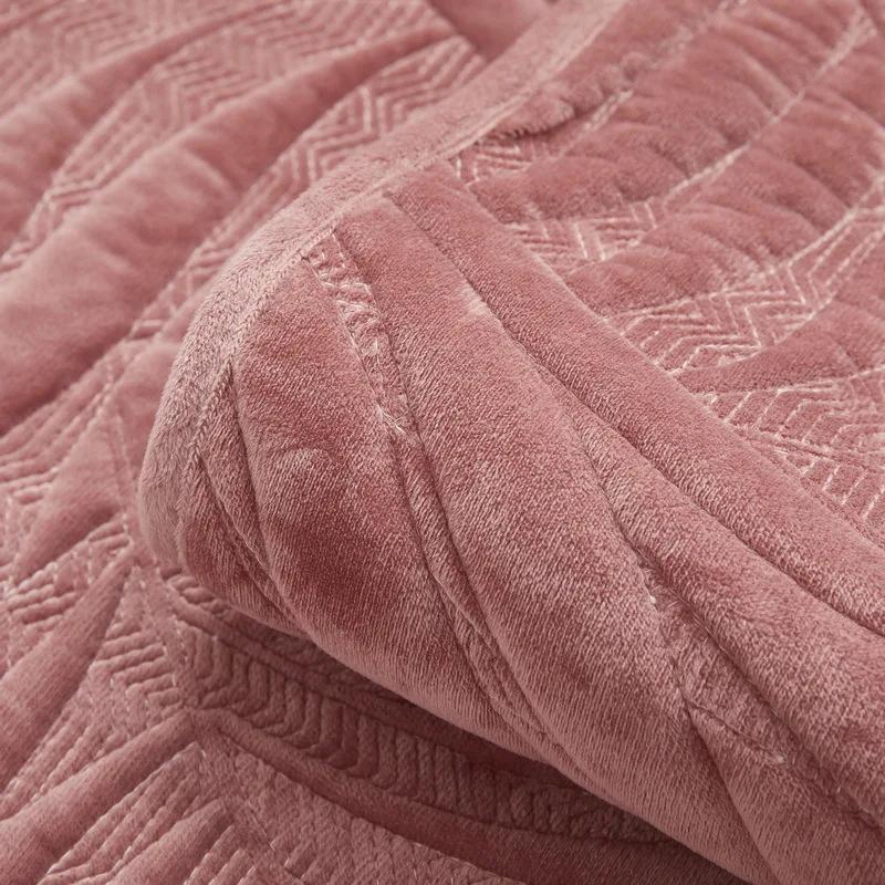 Zimní jednobarevné protiskluzové potahy na pohovku z holandského sametu Domácí dekorace Polštář na pohovku Zesílený Odnímatelný Ochranný nábytek