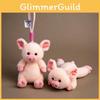 Cartoon Pig Plush Toy With Soft Short Pile For Kids Gift And Bag Decoration