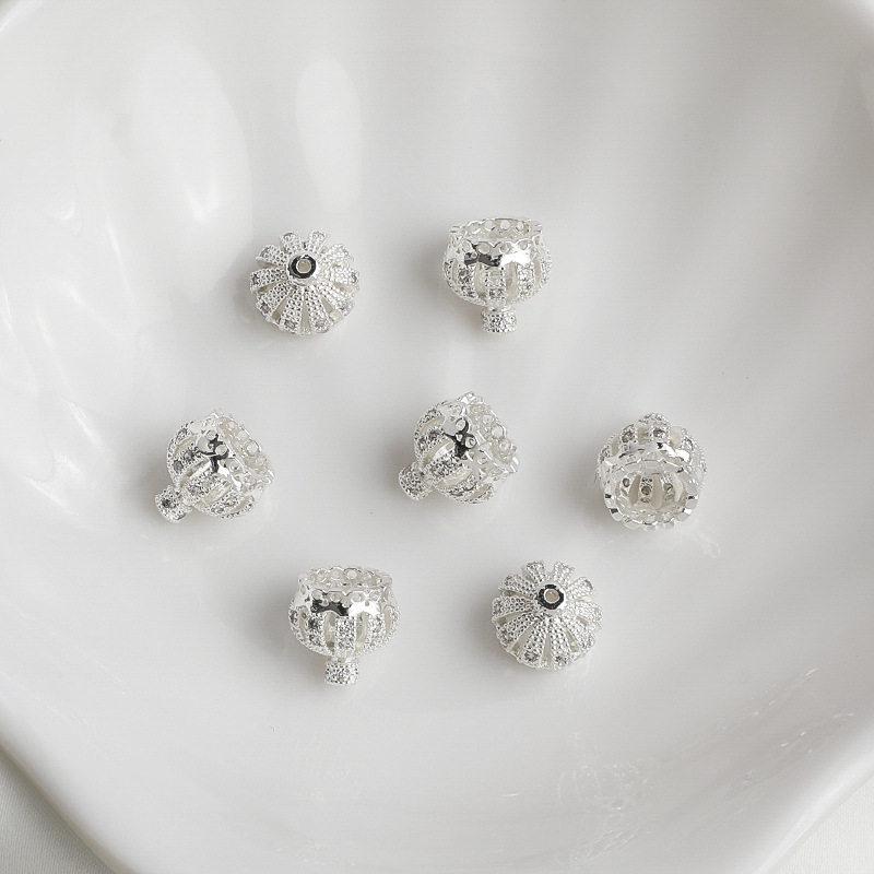 Copper-Plated 14K Gold Zircon Crown Pendant for DIY Accessories: Vintage Hairpin, Earrings, Tassel, Hat