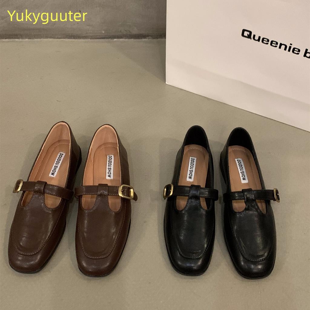 Women's Sandals 2024 Elegant Office Ladies Shoes and Sandals Women Casual Shoes Square Heel Sandals Slip On Woman Flats