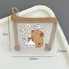 Cute Capybara Coin Storage Bag Transparent Mesh Coin Purses Cartoon Lovely Wallet Portable Waterproof Clear Zipper Bags Gifts