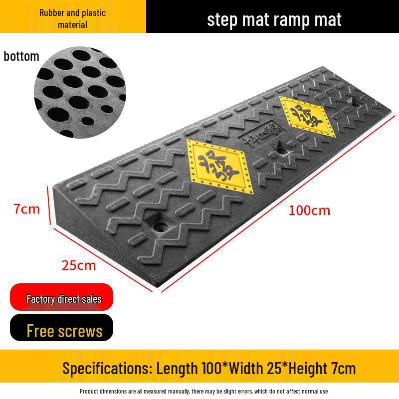 Heavy-Duty Rubber/Plastic Curb Ramp & Speed Bump Pad