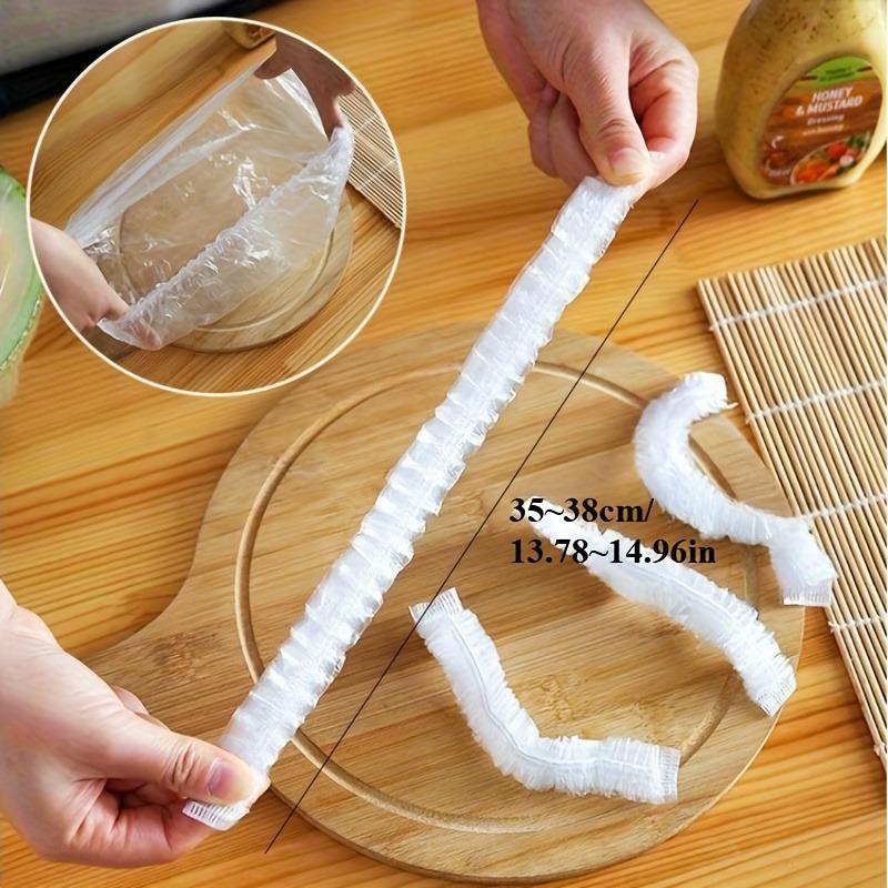 500pcs reusable thickened elastic food-grade plastic wrap, stretchable bowl covers, for kitchen fresh-keeping