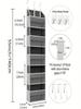1 Pack Over Door Organizer with 5 Large Pockets 10 Mesh Side Pockets, 44 Lbs Weight Capacity Hanging Storage Organizer with Clea