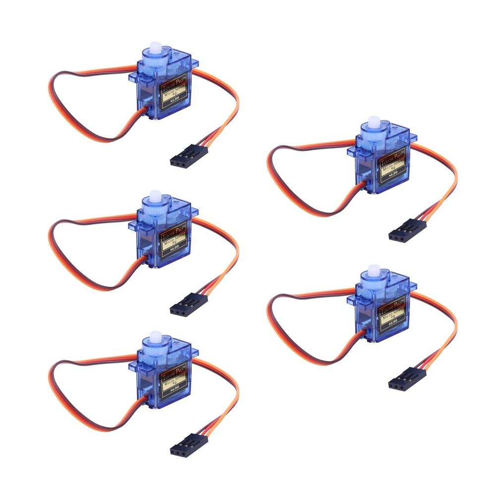 

SG90 9G Micro Servo Servo Motor для RC Planes Robot Arm 180°/360° Fixed Wing Servo Motor Controls for Airplane Helicopter 5pcs 360 Degree