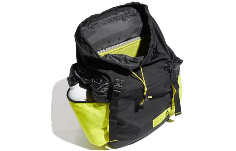 Adidas Polyester Backpack Regular Unisex Black/Acid Green/Yellow GM4545