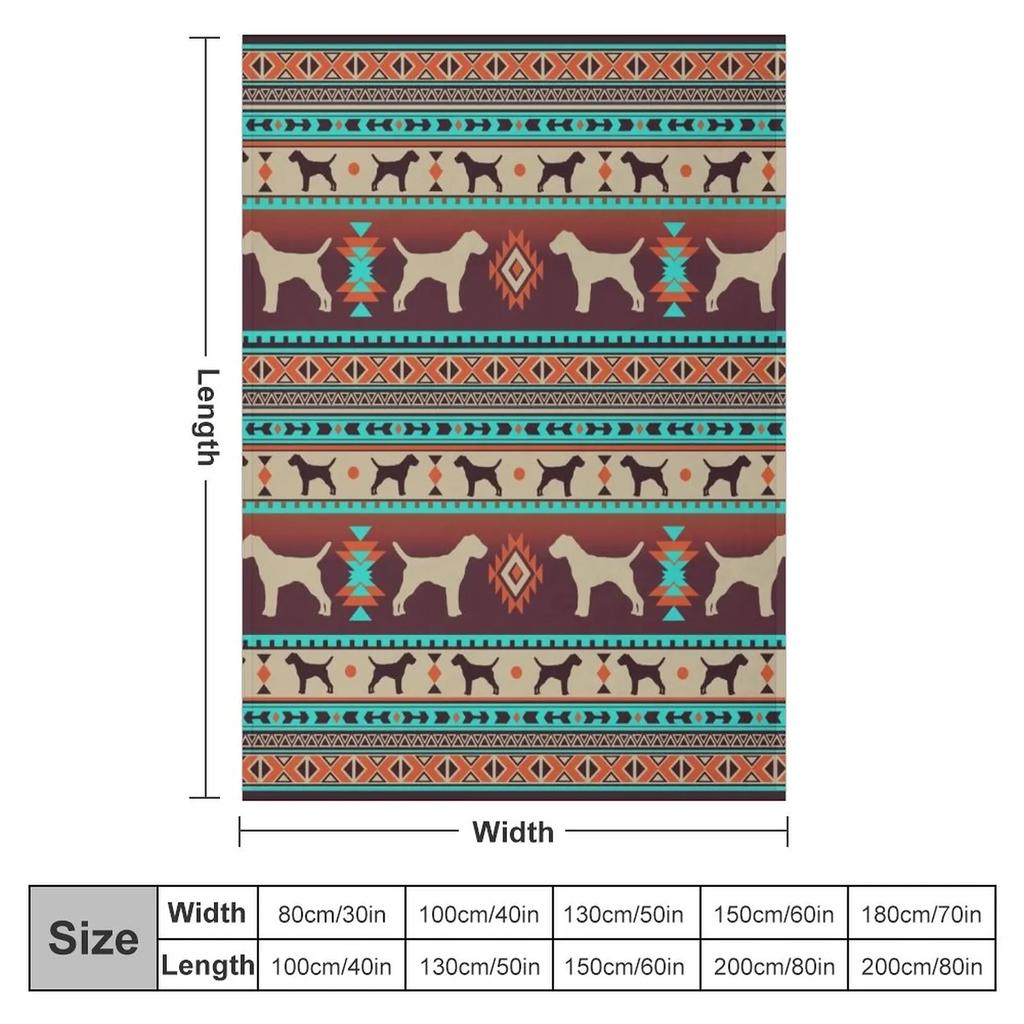 Boho dogs | Border terrier sunset Throw Blanket Shaggy Blanket Luxury St Blanket Thermal Blanket Fluffy Soft Blankets