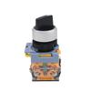 Three-speed Rotary Switch, LA155B-20X/3, IP65 Waterproof, Aluminum Ring, Copper Parts, Silver Contacts, 22MM, Two Normally Open.