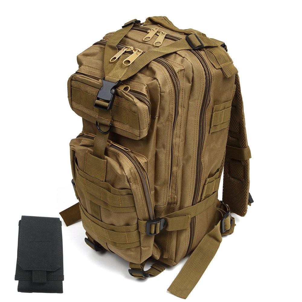 

and easy to MOLLE with external smartphone camouflage assault tactics backpack [R-Style] Ultra-lightweight carry, compatible, pouch, (khaki)