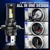 2Pcs Canbus H4 LED Headlight Bulbs High Low Beam 30000LM Car Motorcycle Lights 32Core CSP Led Lamps Auto Moto Headlamp Plug&Play 12V 6500K White