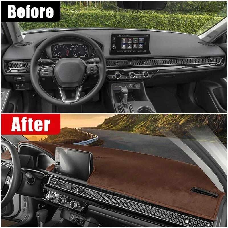 Car For Honda Civic 11th Gen    2024 Dashboard Cover Pad Sun Shade Mat Anti-UV Case Non-Slip trument Panel Carpet