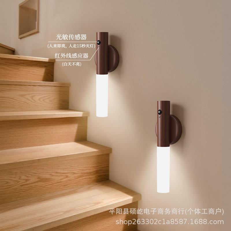 Smart LED Induction Night Light: Rechargeable Atmosphere Light for Hallways