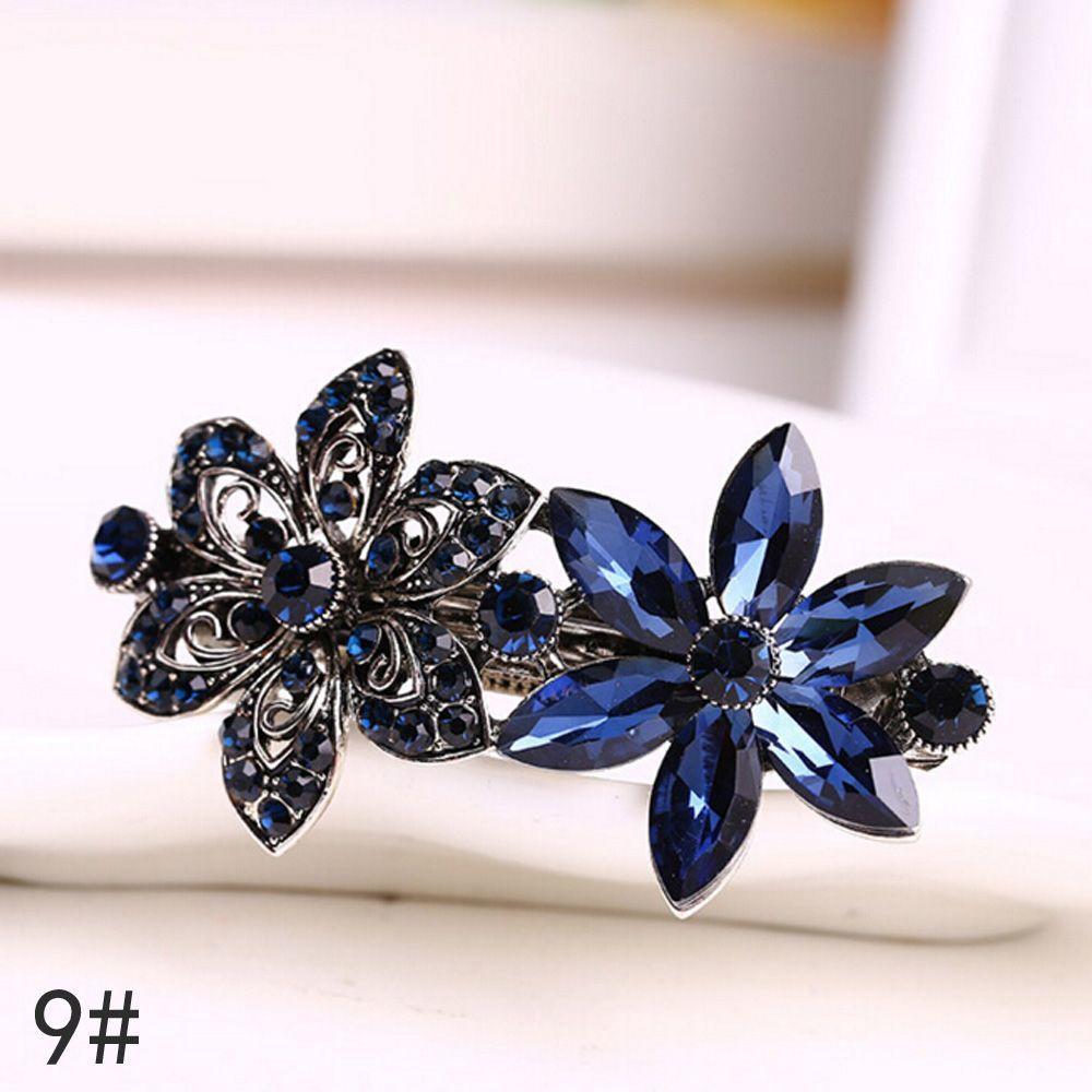 Fashion Women Metal Rhinestone Flowers Hairpin Butterfly Hair Clip Bow Knot Barrette