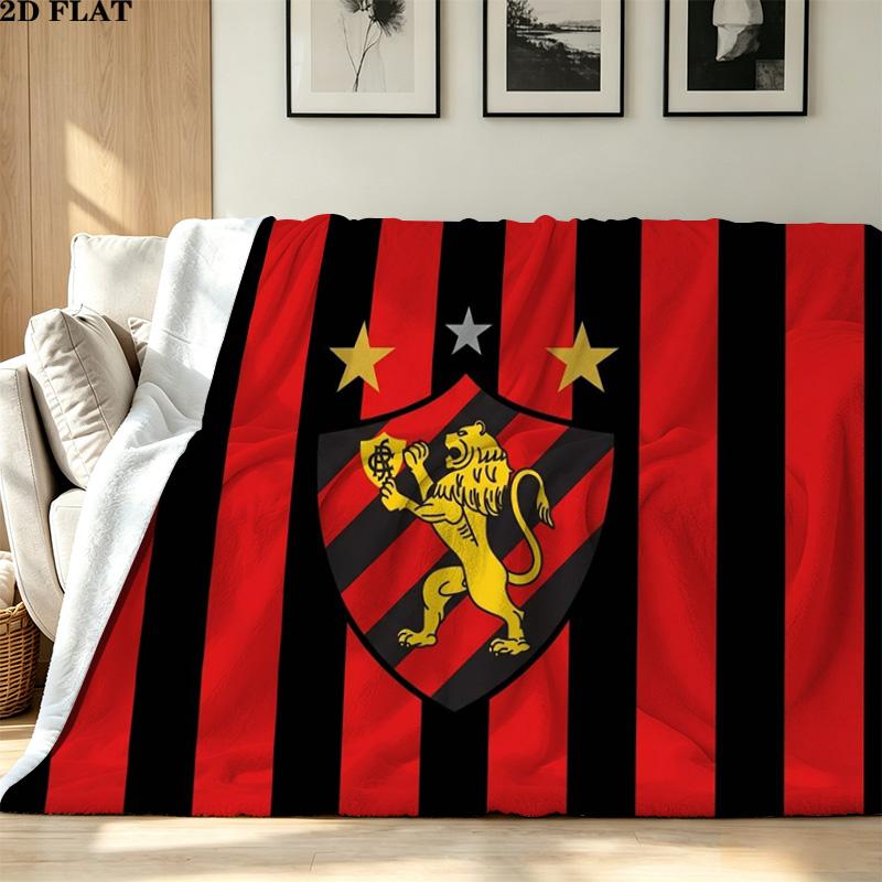 Sport Club Do Recife Print Flannel Blanket High Quality Warm Comfortable Cover for All Seasons Perfect for Gifts Home Decor