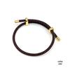 3mm Adjustable Steel Hand Rope Bracelet with Figure-Eight Buckle, Hard Gold Lucky Pixiu Beads, Red Rope Zodiac Design