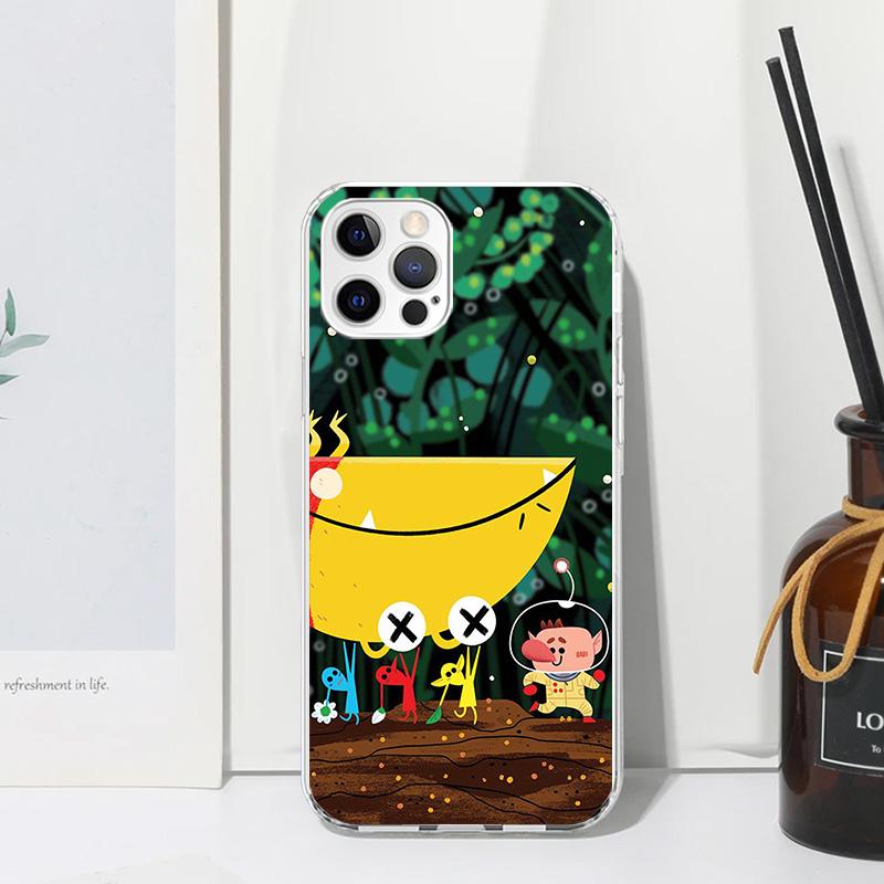Game P-PikminS 4 Phone Case For Iphone 17 Air 16 15 Plus 16E 14 Pro Max 13 Mini 12 11 7 8 SE Fundas Soft Back Cover 17 Air 16 15