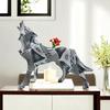 Geometric Wolf Sculpture Resin Animal Figurine for Modern Home and Office Decoration Unique Animal Figure