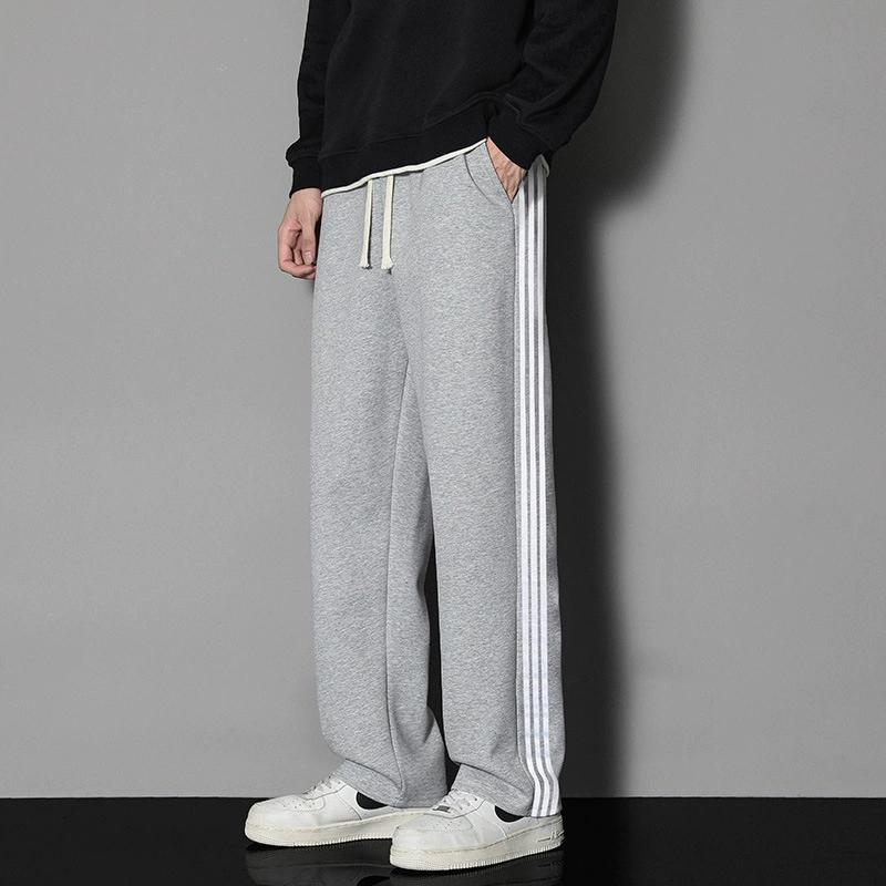 

Санитарные брюки, повседневные брюки, свободные прямые брюки, спортивные брюки, полосатые брюки унисекс XXXXL серый