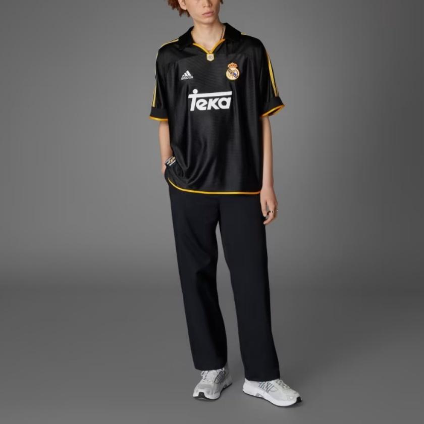 adidas Real Madrid 99/00 Away Jersey Black Gold Men's JW1992