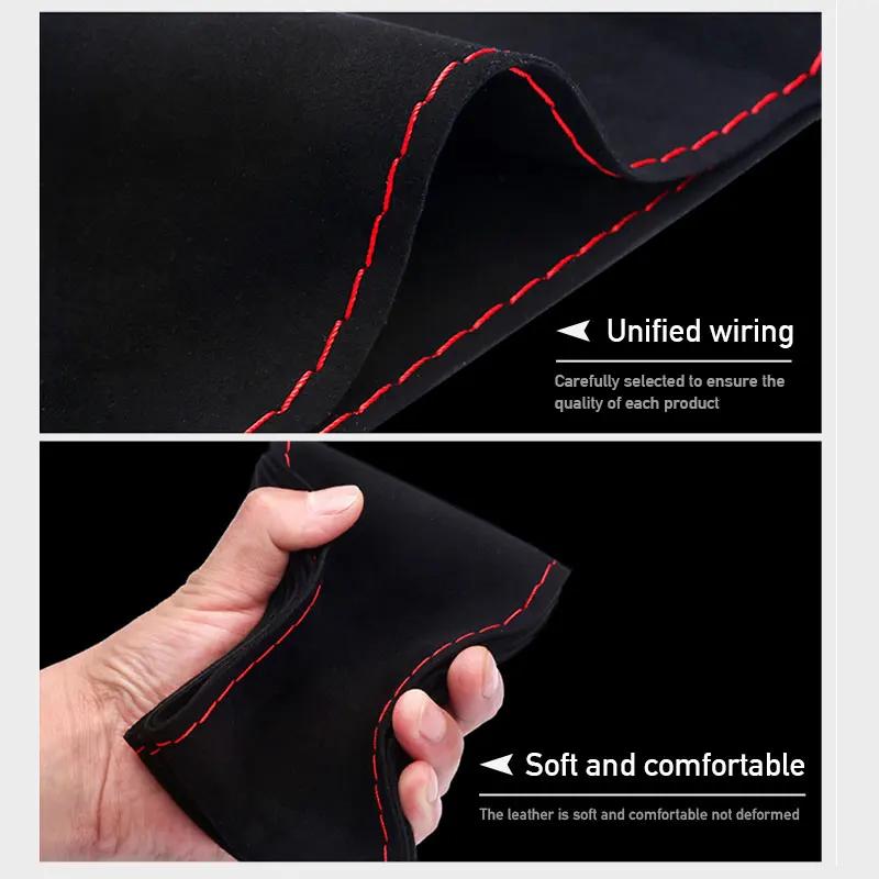 Premium Fur Steering Wheel Cover Universal Car Steering Wheel Braid Cover with Needles and Thread Anti Slip Interior Protector