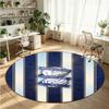 Birmingham City Printed Round Crystal Velvet Rug Soft Non Slip Floor Carpet For Bedroom Holiday Gift