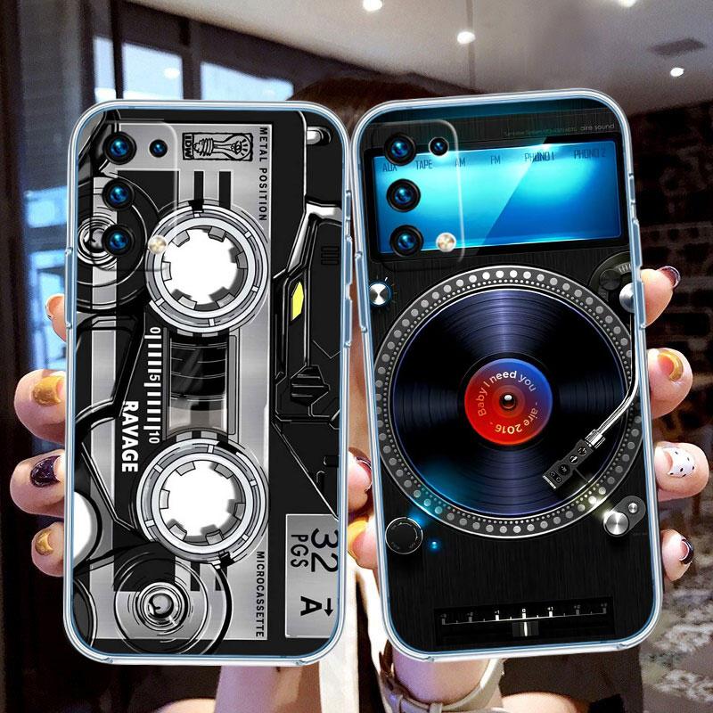 Cassette Vintage Boombox Tape Transparent Phone Case for Motorola Moto Edge 20 30 40 50 S30 Fusion Ultra Pro Neo Lite + G200 G23