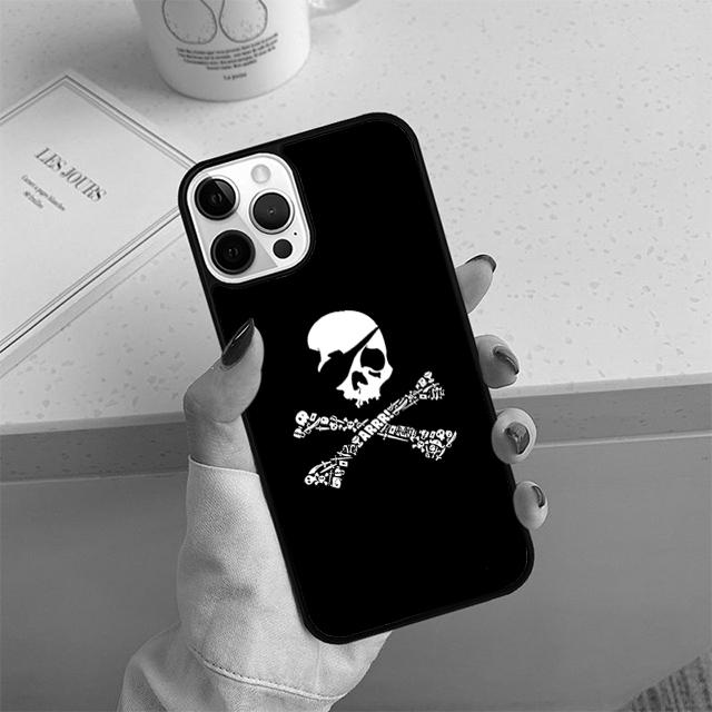 

Pirate Skull Cross Bones Phone Case For iPhone 17 Air 14 15 16 16e 13 12 Max Cover For Apple 11 Pro Max Plus Coque iPhone 13