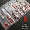 6-Grid Flat-Back Nail Art Rhinestone Set (1440pcs) - Mixed AB & Clear Glass Rhinestones Nail Decorations