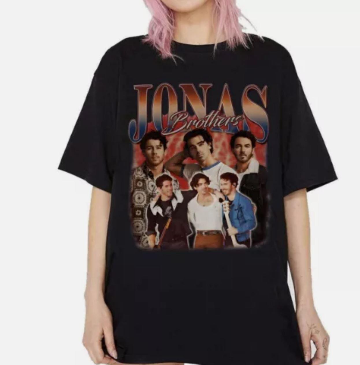 Vintage 90s Jonas Brothers Fan Tee Shirt Jonas Five Albums One Night Tour Shirt XXXXL