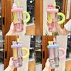 Water Bottle Girl High Design Portable Straw Cup With Heat Resistant Material For Outdoor Use