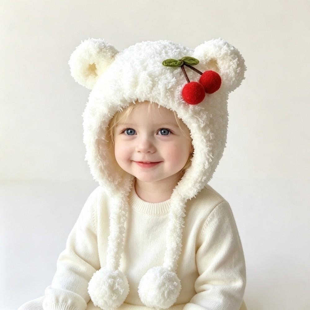 Thermal Insulation Earflap Hat Thickened Fleece Warm Winter Hat For Infant Girls