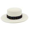 High-quality women's flat-top Panama straw hat summer explosion sunscreen top hat new hat stall