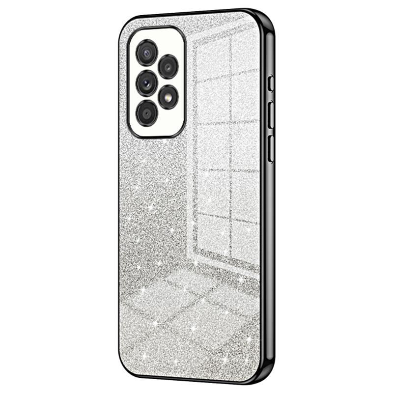 For Samsung Galaxy A33 5G Case Precise Cutout Gradient Glitter Design Phone Back Protector