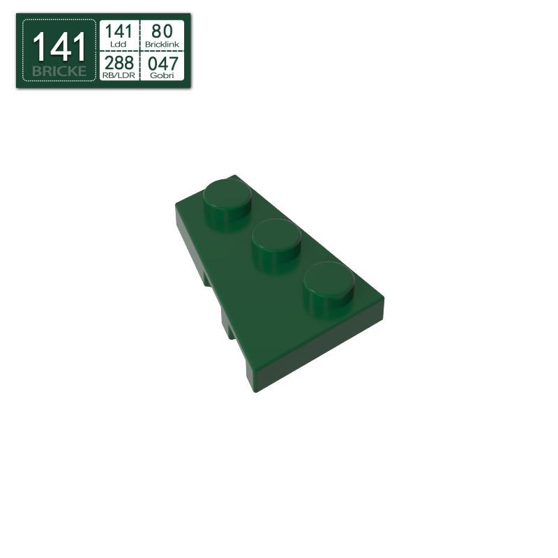 

BRICKE 2x3 Left Wedge Plate Compatible with Lego 43723 MOC Building Block Parts 50g (Approx. 78pcs)