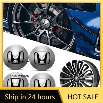 2025 Chaud 56MM Cache-moyeu de Roue de Voiture Autocollants Logo Emblème de Jante Style de Voiture Pour Honda TypeR Jazz City Civic Inspire FIT HR