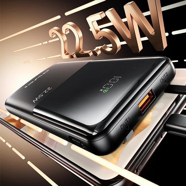 Powerbank Awei P76K 10000mAh 22.5W Digital Display Czarny