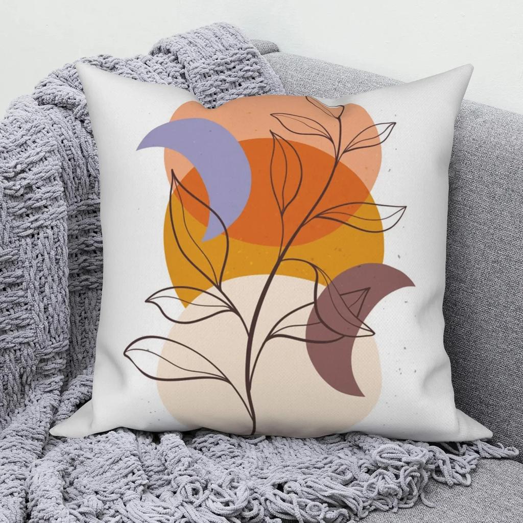 Car Living Room Sofa Cushion Cover Luxury Home Decoration Pillow Cover Abstract Creative Leaf Print Pattern Cushion Cover